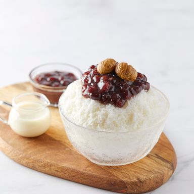 밤 팥 빙수
